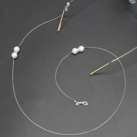 Catena Per Occhiali In Lega Di Metallo Retrò Con Künstliche Perle Sintetiche Strass Cordino Per Occhiali Anti-smarrimento Donna