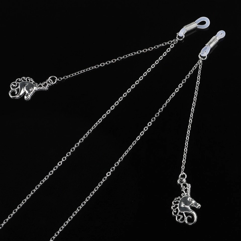 Catena Per Occhiali Metallo Antiscivolo Cordino Per Occhiali Ciondolo Unicorno Supporto Gioielli Di Moda Per Donne