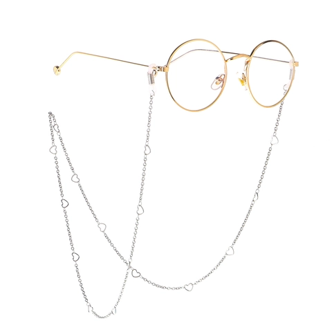 Cadena Para Gafas Acero Inoxidable Forma Corazón Antideslizante Cordón Para Gafas De Sol Elegante