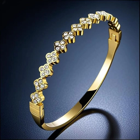 Bracciale In Acciaio Inossidabile Con Zirconia Cuore Stella Numeri Romani Gioielli Di Moda Per Donne