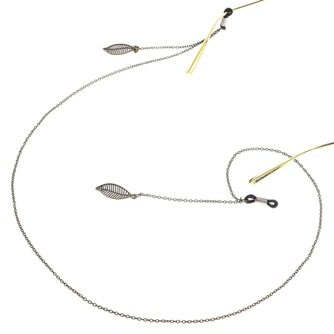 Retro Alloy Glasses Chain With Hollow Leaf Pendant Vintage Punk Anti Slip Eyeglass Lanyard Strap For Sunglasses Accessory