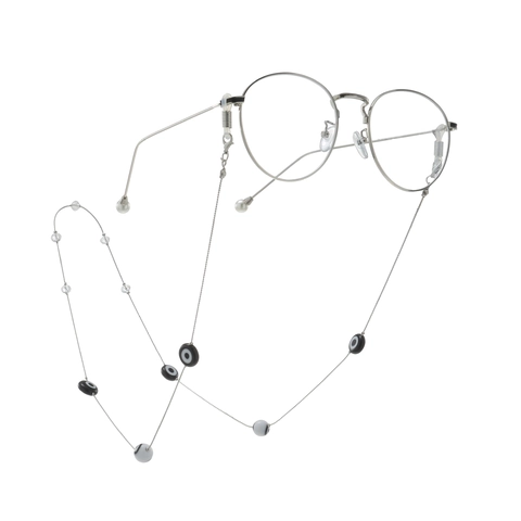 Glasses Chain Metal Anti Slip Evil Eye Beads Eyewear Lanyard Bohemian Style Holder Strap For Women