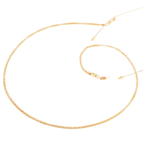 Simple Fashion Hollow Braided Corn Chain Glasses Strap Holder Anti-Slip Sunglasses Cord Neck Lanyard Metal For Women Men