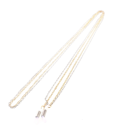 Stainless Steel Glasses Chain Dual Color Gold And Silver Double Strand Non Slip Eyewear Retainer Lanyard For Sunglasses