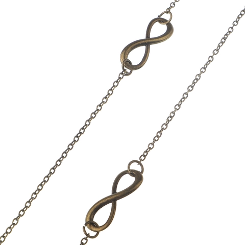 Cadena De Metal Para Gafas Símbolo Infinito Bronce Vintage Cordón Antideslizante Accesorio Gafas De Sol
