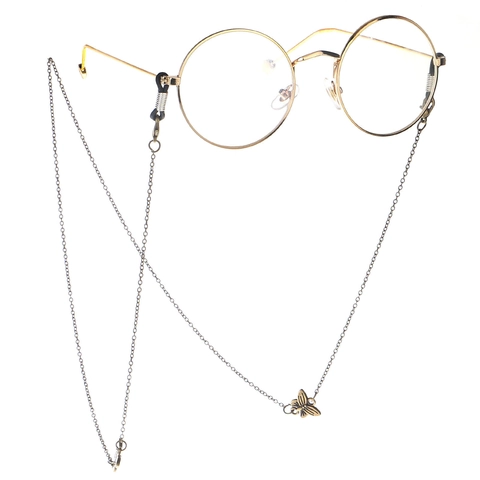 Butterfly Metal Glasses Chain Retro Bronze Anti Slip Eyewear Holder Lanyard Sunglasses Strap Neck Cord For Women