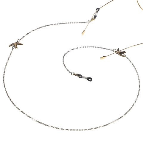 Glasses Chain Metal Retro Punk Swallow Bird Charm Non Slip Adjustable Sunglasses Cord Eyewear Strap For Women Men