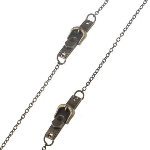 Retro Punk Glasses Chain Vintage Bronze Metal Belt Buckle Non Slip Eyewear Strap For Sunglasses Reading Glasses