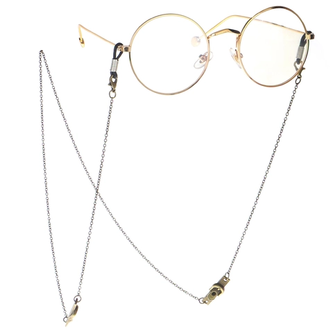 Retro Punk Glasses Chain Vintage Bronze Metal Belt Buckle Non Slip Eyewear Strap For Sunglasses Reading Glasses