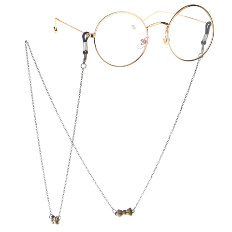 Cadena De Gafas Vintage Bronce Aleación Metal Diseño Lazo Retro Punk Soporte Gafas De Sol Cordón Decorativo