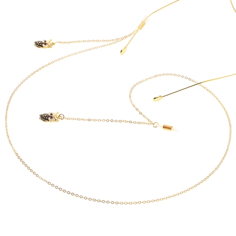 Brillenketting Uil Hanger Goud Metaal Koper Antislip Modieus Accessoire Retro Stijl Dames