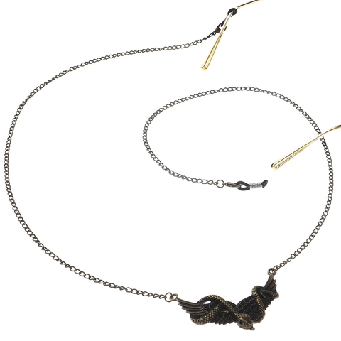 Retro Punk Flying Snake Wings Glasses Chain Bronze Metal Alloy Anti Slip Eyeglass Holder Strap For Sunglasses