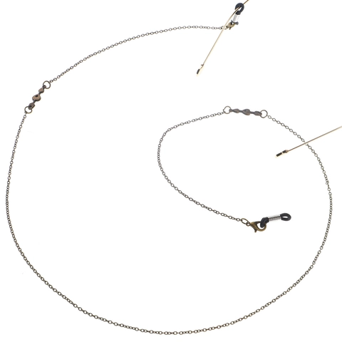 Catena Per Occhiali In Metallo Bronzo Vintage Ciondolo Cuore Freccia Supporto Per Occhiali Da Sole Antiscivolo Punk