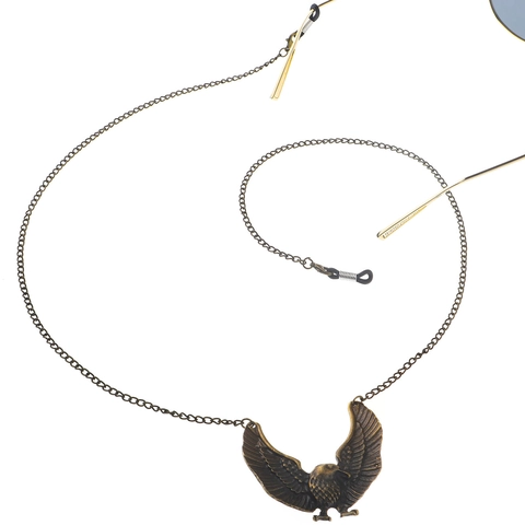 Retro Bronze Eagle Pendant Metal Glasses Chain Non-slip Eyewear Strap Punk Bird Sunglasses Accessory For Women Men