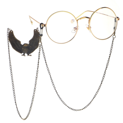 Retro Bronze Eagle Pendant Metal Glasses Chain Non-slip Eyewear Strap Punk Bird Sunglasses Accessory For Women Men