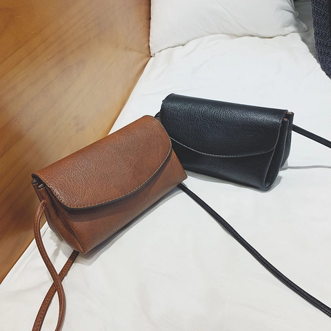 Vintage Small Square Crossbody Bag Women PU Leather Lychee Texture Flap Accordion Shoulder Purse Minimalist Casual