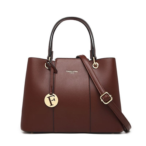 Borsa A Spalla Da Donna Pelle PU Motivo Coccodrillo Litchi Elegante Borsa A Mano Con Ciondolo In Metallo Accessori Dorati
