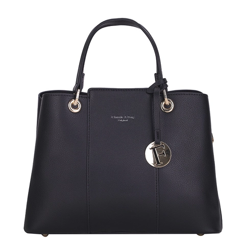Borsa A Spalla Da Donna Pelle PU Motivo Coccodrillo Litchi Elegante Borsa A Mano Con Ciondolo In Metallo Accessori Dorati