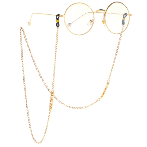 Eyeglass Chain Metal Copper Non Slip Gold Letter I Love You Pendant Strap Holder Eyewear Accessory Women