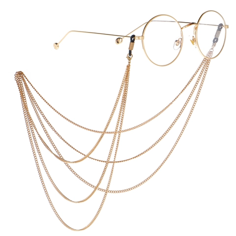 Multi Layer Metal Glasses Chain Tassel Retro Anti Slip Eyewear Strap Alloy Fashion Holder Accessory For Sunglasses