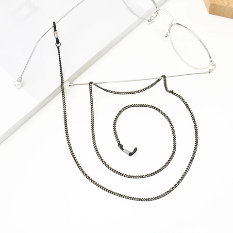 Catena Per Occhiali Da Sole Cinturino Antiscivolo Supporto In Metallo Accessorio Di Moda Minimalista Con Passanti In Silicone Per Donna Uomo