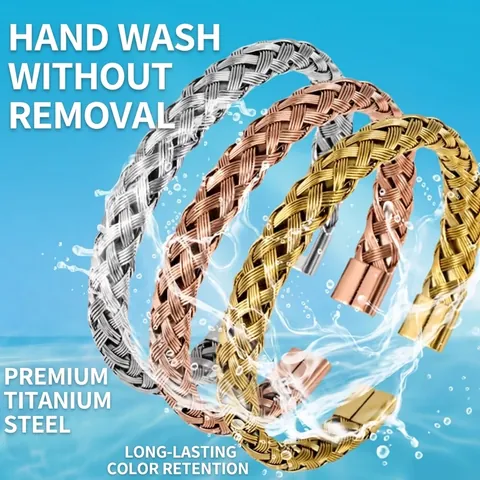 Braided Wire Cuff Bracelet Stainless Steel Twisted Cable Open Bangle Minimalist Jewelry For Men Women High Polished
