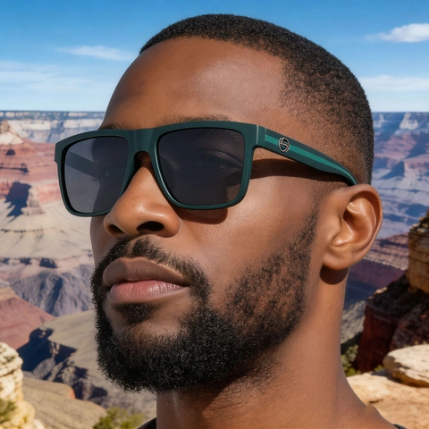 Square Sunglasses For Men TAC Polarized Lens UV400 Protection Matte Frame Outdoor Driving Fashion Eyewear