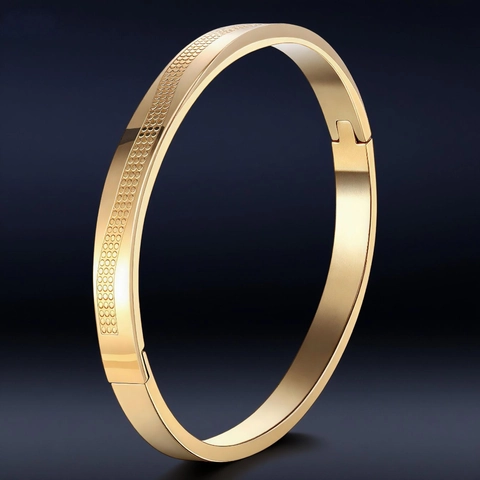 Brazalete De Acero Inoxidable Patrón De Latido Del Corazón Geométrico Minimalista Joyería Para Mujeres Parejas