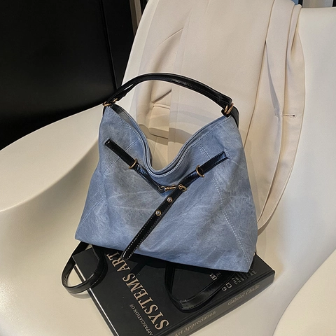 Vintage PU Leder Grote Draagtas Voor Dames Retro Minimalistisch Converteerbare Schouderrugzak Dagelijkse Tas