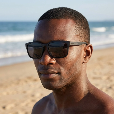 Men Polarized Sunglasses Square Frame TAC Lens UV400 Protection Driving Outdoor Retro Fashion Matte Finish
