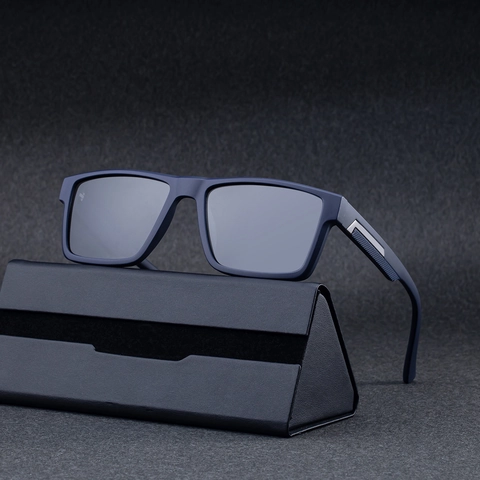 Gafas De Sol Polarizadas Para Hombre Montura PC Lente TAC Protección UV400 Moda Cuadrada Conducción Deportes Al Aire Libre