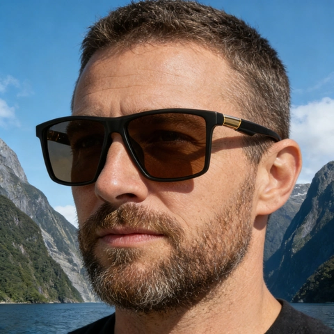 Square Polarized TAC Lens Sunglasses Men UV400 Driving Outdoor PC Plastic Metal Frame Fashion Stylish Sporty Eyewear