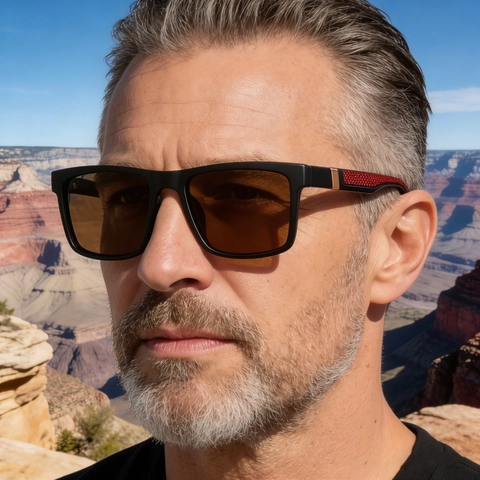 Square Polarized Sunglasses Retro Matte PC Frame TAC Lens UV400 Protection Outdoor Driving Fashion Eyewear For Men