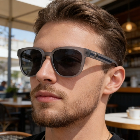 Fashion Polarized Sunglasses For Men Square PC Frame Metal Hinge UV400 Protection Outdoor Driving Eyewear Stylish