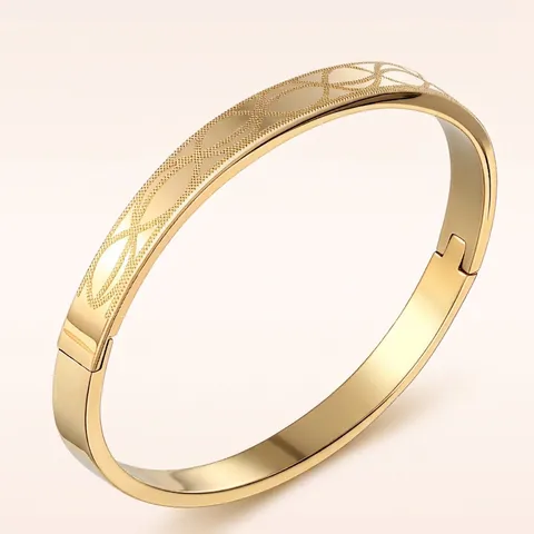 Βραχιόλι Bangle Από Ανοξείδωτο Χάλυβα Με Κούμπωμα Μεντεσέ Γεωμετρικό Σχέδιο Καρδιακού Παλμού Οβάλ Μινιμαλιστικά Κοσμήματα