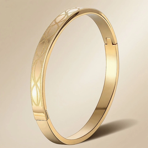 Βραχιόλι Bangle Από Ανοξείδωτο Χάλυβα Με Κούμπωμα Μεντεσέ Γεωμετρικό Σχέδιο Καρδιακού Παλμού Οβάλ Μινιμαλιστικά Κοσμήματα