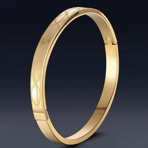 Bracelet Jonc Articulé En Acier Inoxydable Motif Ovale Géométrique Fermoir Texturé Bijoux Minimalistes