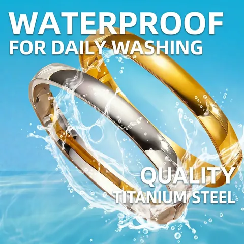 Minimalist Polished Bangle Bracelet Stainless Steel Waterproof Hypoallergenic Hinge Clasp For Men Women