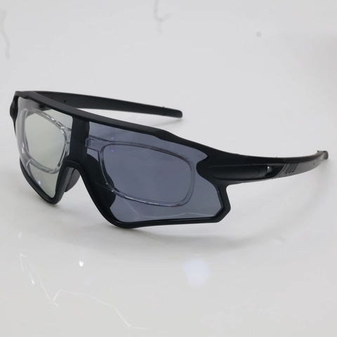 Sport Wielrennen Zonnebril Photochrome PC Lens Plastic Metalen Frame Winddicht Met Afneembaar Binnenframe Voor Bijziendheid