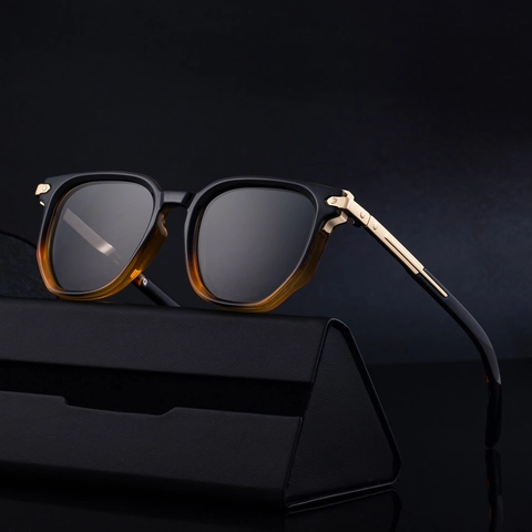 Gafas De Sol Poligonales Moda Hombre Protección UV400 Patas De Aleación De Zinc Geométrico Aire Libre Viajes