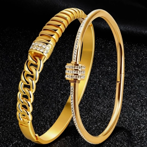 Elegante Armband Roestvrij Staal Zirkonia Inleg Klavertje Vier Ontwerp Cubaanse Ketting Sieraden Voor Dames