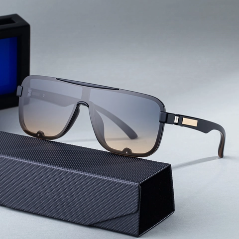 Gafas De Sol Cuadradas Para Hombre Moda Vintage Protección UV400 Montura De PC Con Decoración De Metal Para Conducir Al Aire Libre