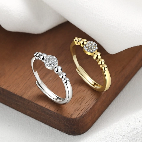 Eleganter Ring Aus Kupfer Mit Perlen Verzierung Und Zirkonia Für Damen Verstellbarer Offener Fingerring Schmuck