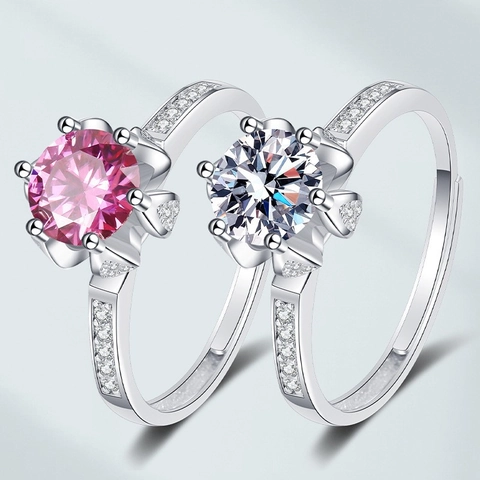 Anillo Solitario Classico Con Incastonatura A Griffe Zircone Rame Placcato Argento Apertura Regolabile Gioielli Eleganti Da Donna