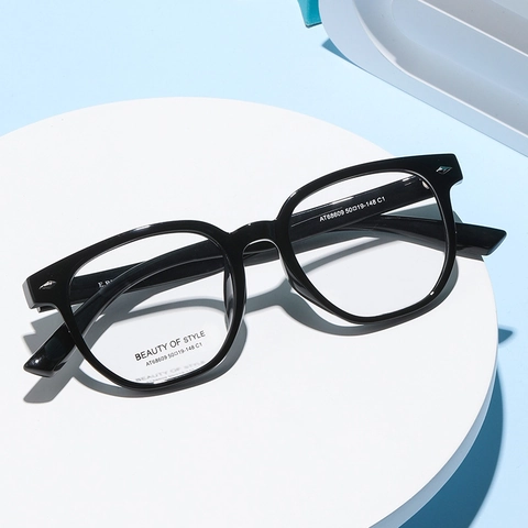 Retro Square Eyeglasses Frame TR90 Lightweight Prescription Ready Optical Glasses For Women Men
