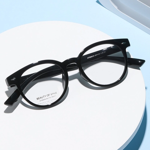 Monturas De Gafas Ópticas Redondas Retro TR90 Montura Completa Gafas De Moda Vintage Para Hombres Mujeres