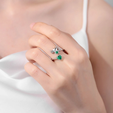 Axolotl Herz Ring Kupfer Strass Verstellbar Offen Gravur I Love You Forever Süßer Schmuck Geschenk Für Damen