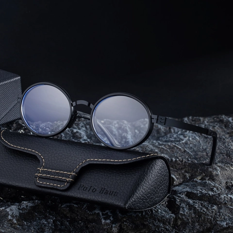 Gafas De Sol Polarizadas Ovaladas Retro Para Hombres Y Mujeres Protección UV400 Montura Ligera De Metal Y Plástico Vintage