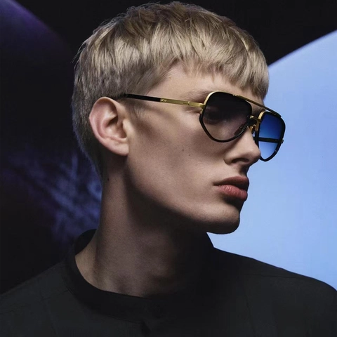 Gafas De Sol De Piloto Cuadradas Para Hombre Montura De Metal Protección UV400 Conducción