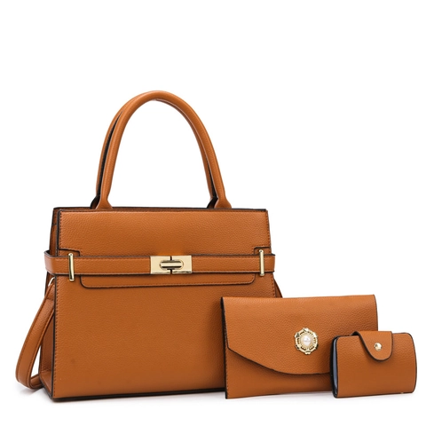 Sac à Main Femme Vintage en Cuir PU Sac à Main Portefeuille Et Porte-Cartes Avec Bandoulière Surpiqûres Grand Tote Sac Besace